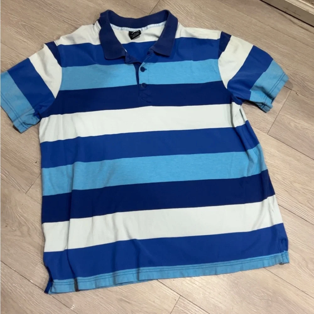 Nike Jordan Team men's golf polo shirt in striped blue